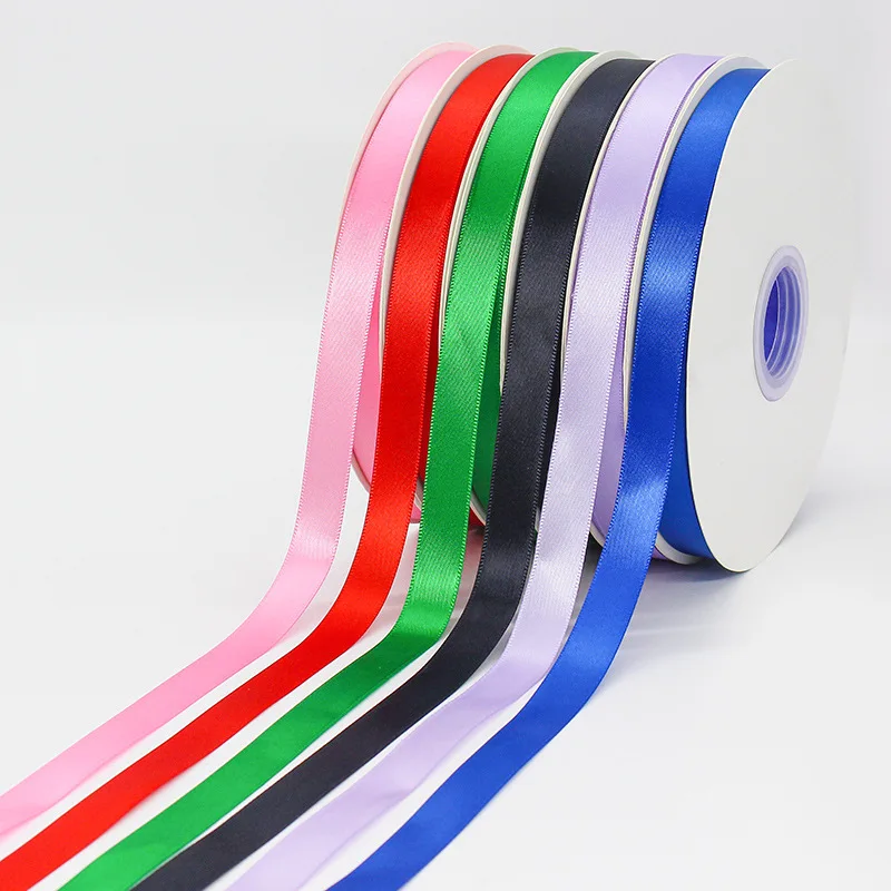 

100Yds/Lot Single Face Silk Satin Lace Ribbon Wedding Invitation Card Party Decoration Scrapbooking Wrap Supplies 15mm