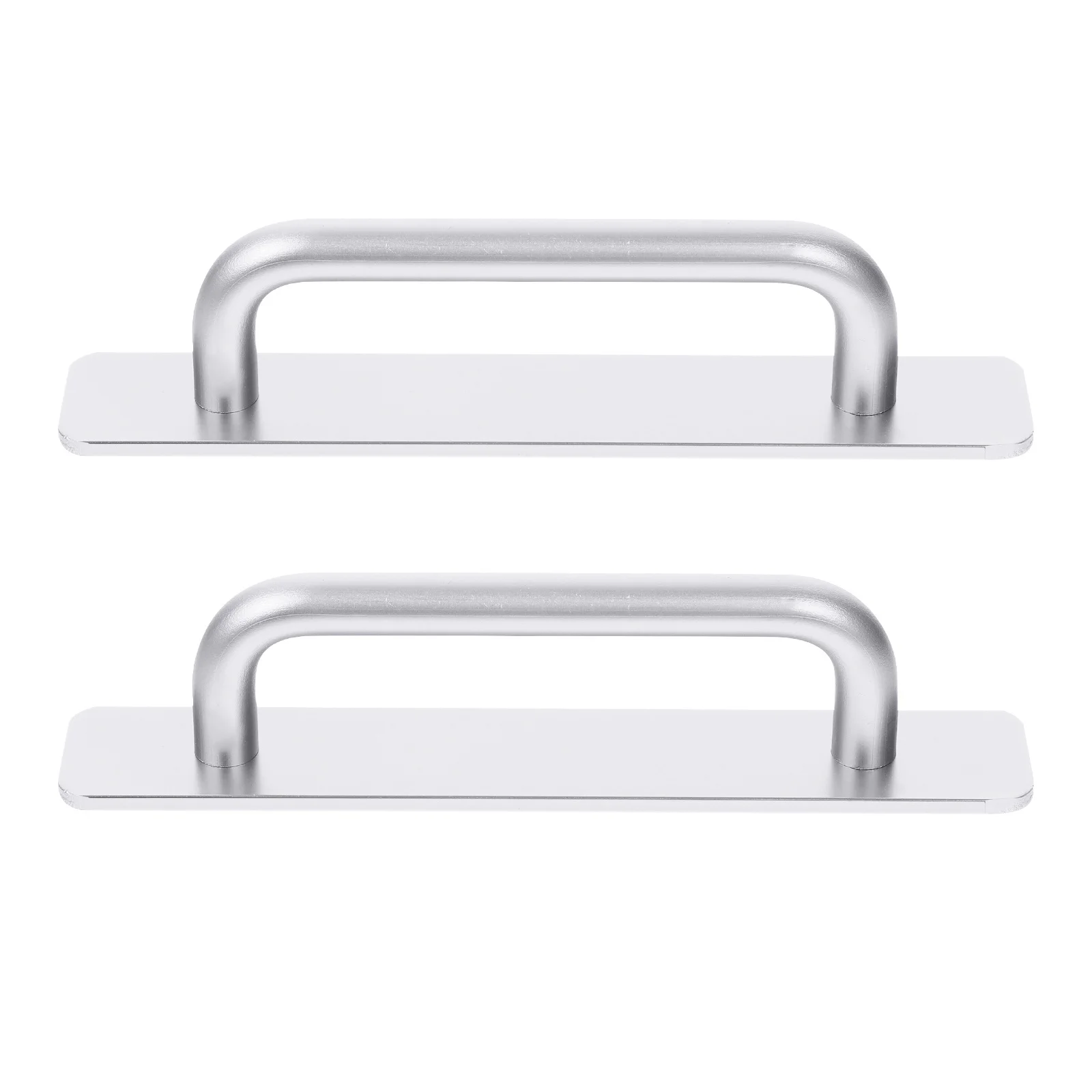 

2pcs Aluminum Alloy Cabinet Handles 4Inch Drawer Wardrobe Sliding Door Pull Furniture Handle Adhesive Stick On Knob