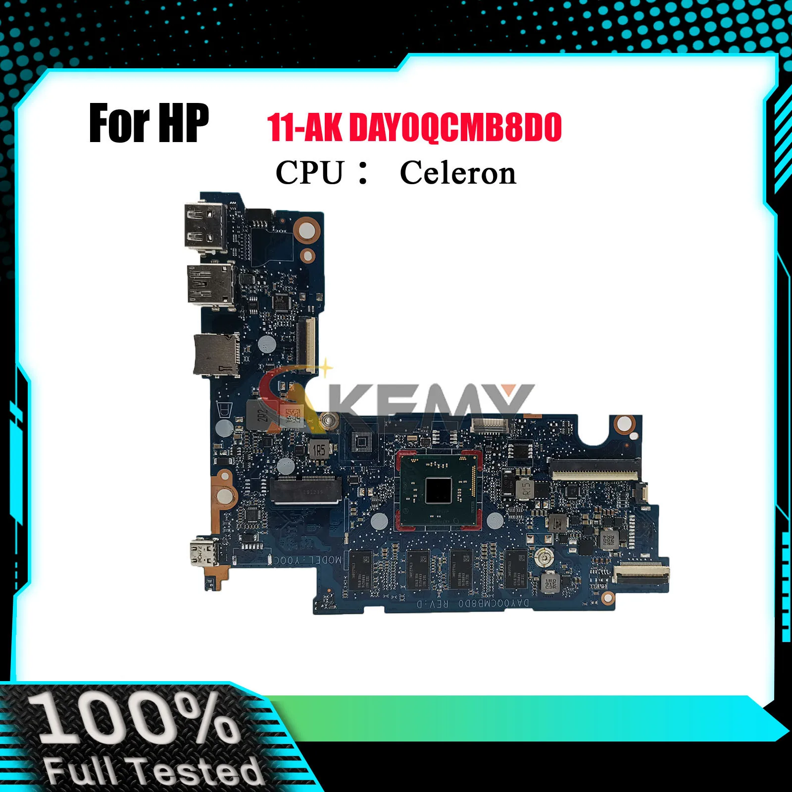 

DAY0QCMB8D0 Laptop Motherboard For HP Stream 11-AK With Atom X5-E8000 CPU 4GB RAM 32GB SSD L59929-601 L59929-001