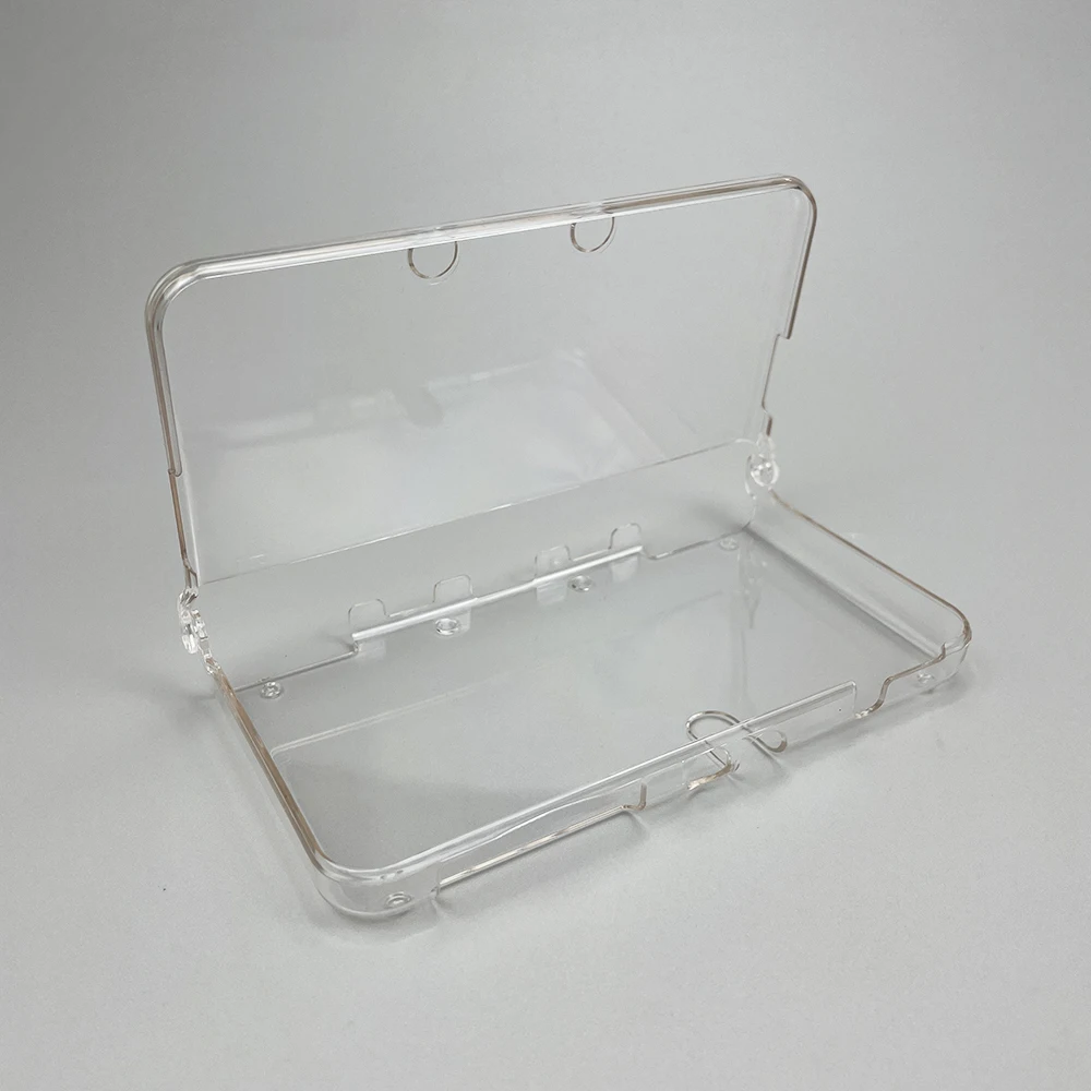 For New 3DS XL LL Clear Split Shell Transparent Protective Cover Case Screen Film LCD Screen Protector Stylus Pen Set