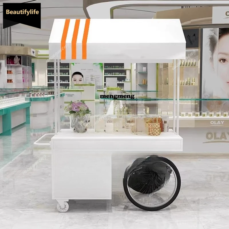European wrought iron float shopping mall outdoor promotional car stall car market mobile truck trolley D80