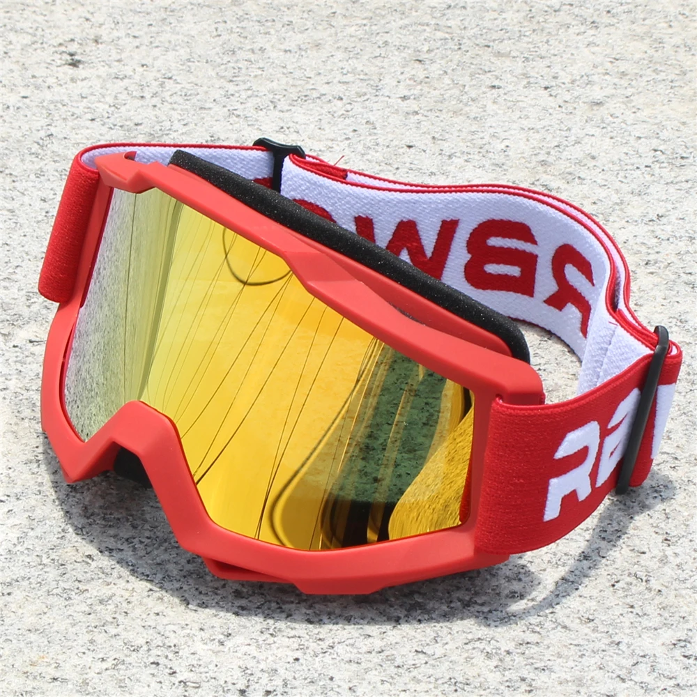 Herren Retro Motorrad-Sonnenbrille Nachtsicht Motocross Schutzbrille MX Fahrbrille Vintage Helm-Brille
