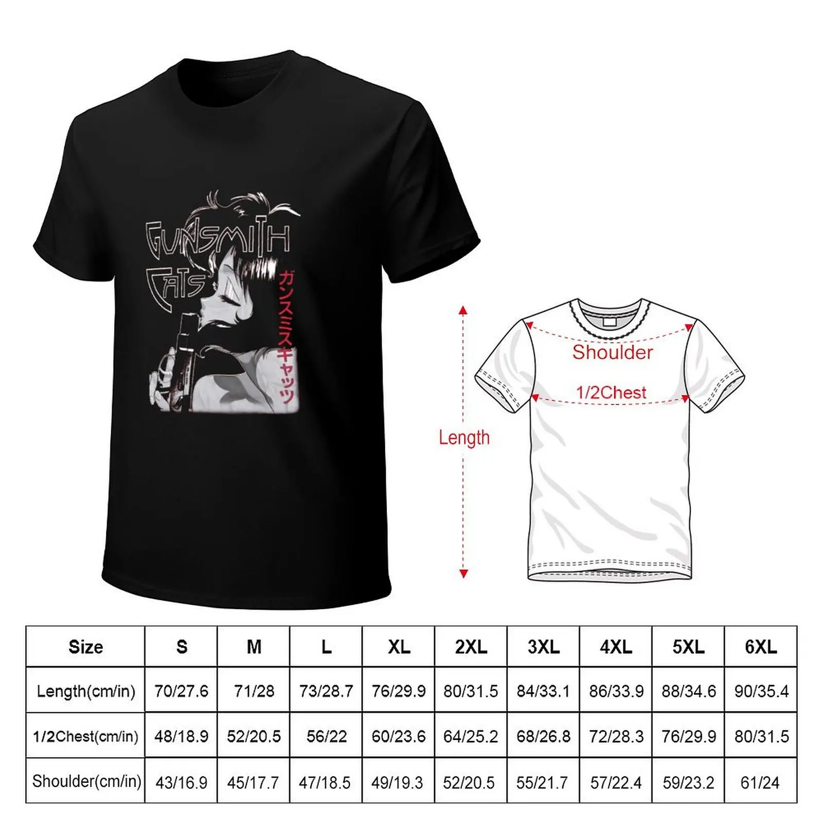 JP Vintage Gunsmith Cats #$ T-Shirt man t shirts cotton T-Shirt