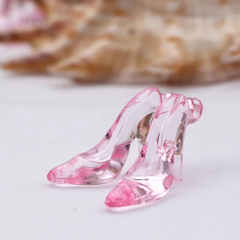24 Stück Mini-Aschenputtel-Hausschuhe aus Kunststoff, Kristallabsätze, Prinzessin, Hochzeit, Geburtstag, Party, Tisch, Süßigkeiten, Geschenkdekoration – Detail 3