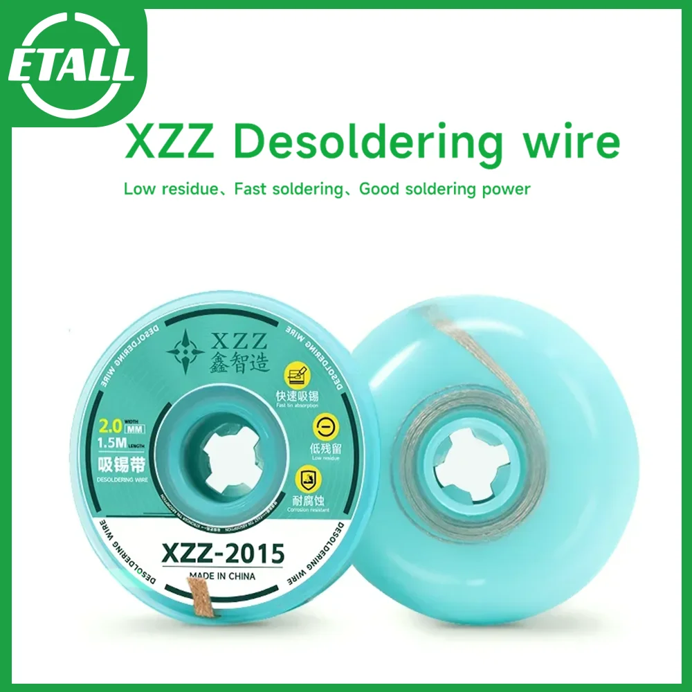 Xinzhizao XZZ-2015 Desoldering Braided Tape Copper Welding Solder Remover Wire Soldering Wick Tin Lead Cord Flux BGA Repair Tool