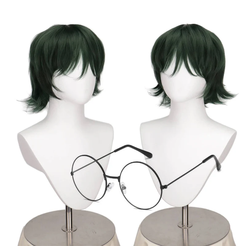 Anime Jujutsu Kaisen Maki Zenin Cosplay Perücke Kurze Grüne Haare Brille Shimetsu Kaiyuu Halloween Party Perücken