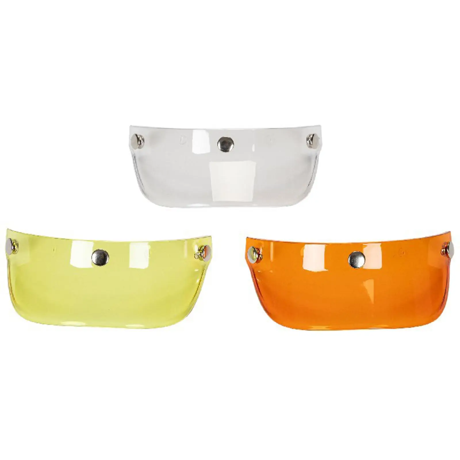 

Motorcycle Helmet Visor Peak 3-Snap Shield Replacement Spare Parts Accessories