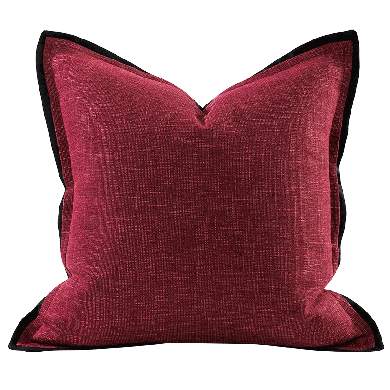 Luxury Pillow Cover Strie Red Grey Cushion Pillowcase Modern Sofa Couch Pillow Cover 60x60cm