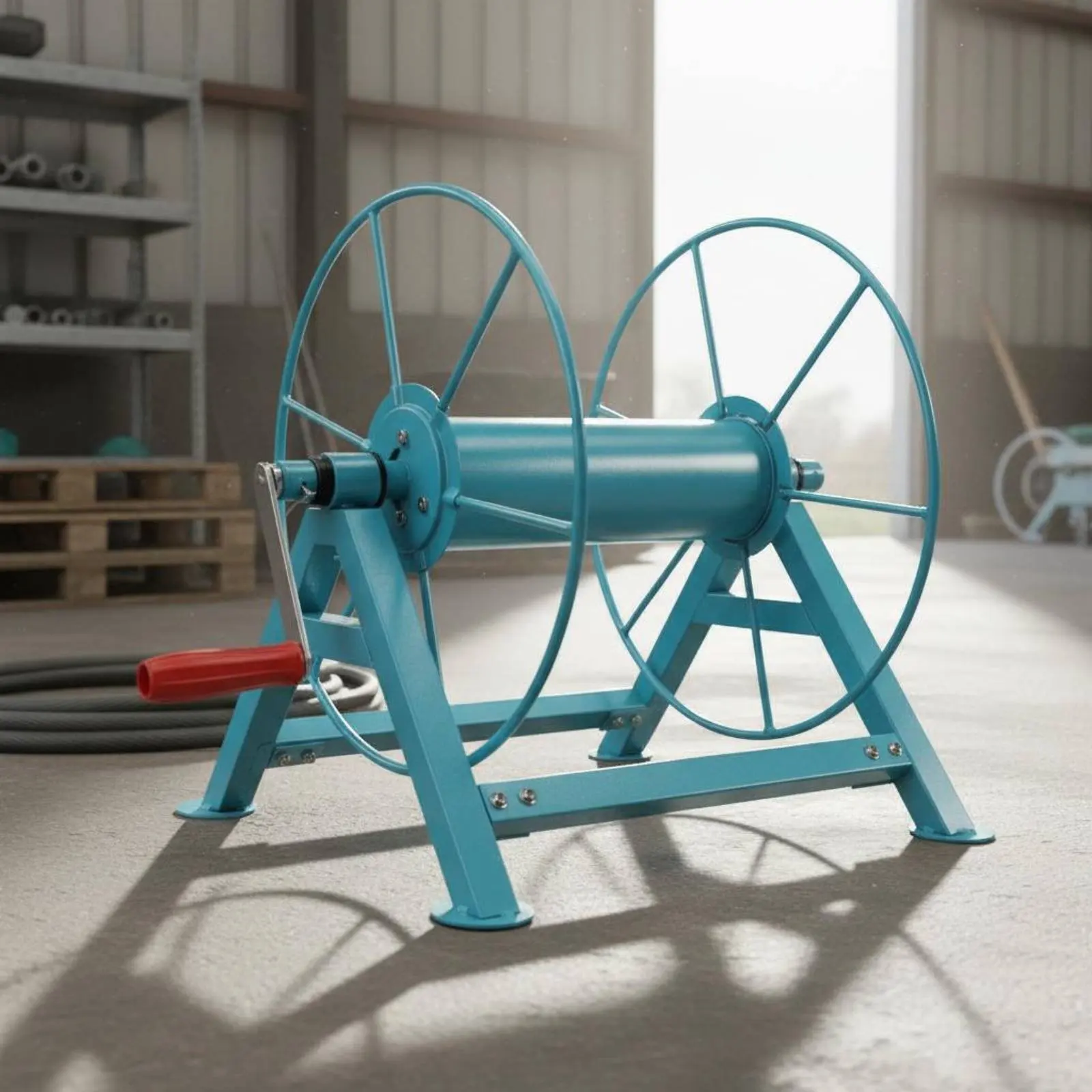 

Agricultural Hose Reel Thickened Frame Sprayer Reel Spray Hose Winder Steel Stand Farm Tool Anti Rust for Field