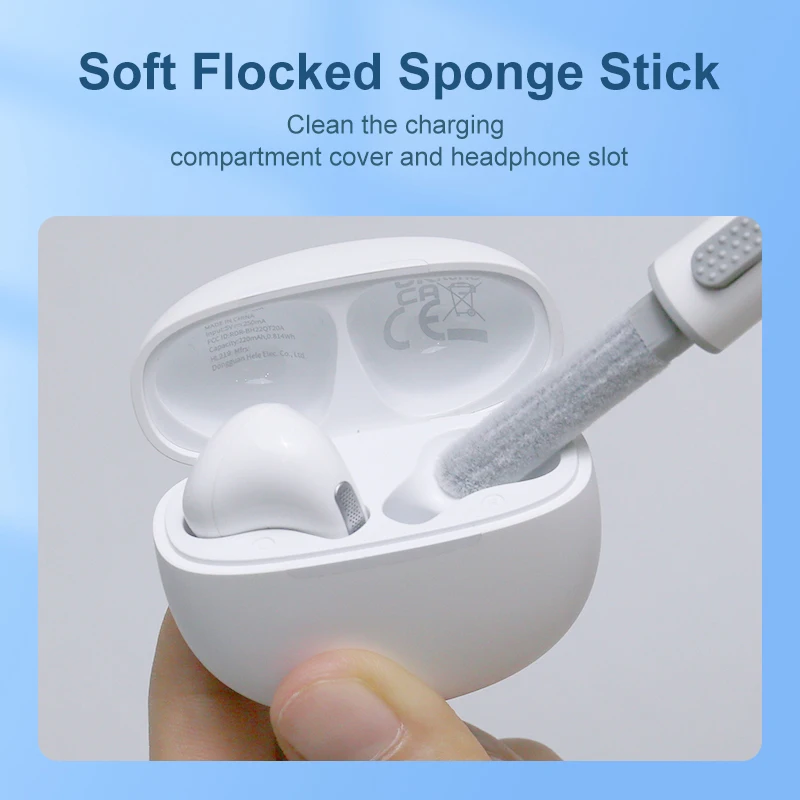 หูฟังบลูทูธชุดทำความสะอาดสำหรับ QCY T13 T20 T18 TWS หูฟังทำความสะอาดแปรงทำความสะอาดปากกาสำหรับ Airpods Pro 3 2 1 Xiaomi Huawei