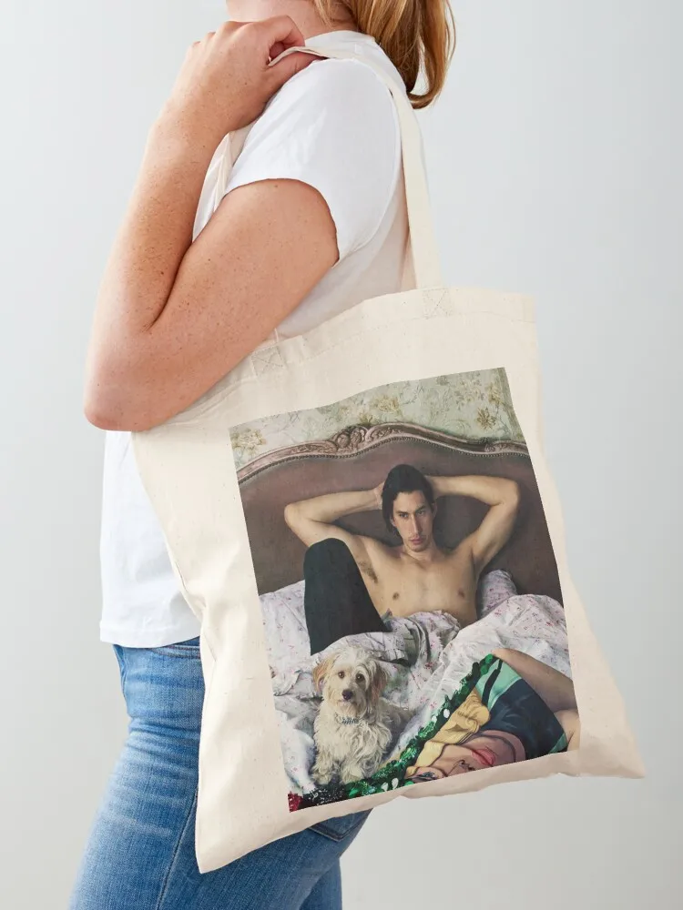 Adam Driver with Dog Photosession Tote Bag large tote bag Lady bag sacs de shopping cute pouch