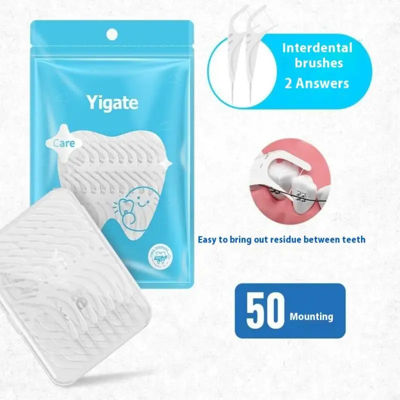 

50 шт., зубная нить, зубочистки, палочка для чистки зубов с межзубной щеткой, зубная нить, гигиена полости рта, уход за полостью рта