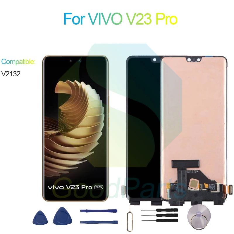 For VIVO V23 Pro Screen Display Replacement 2376*1080 V2132 For VIVO V23 Pro LCD Touch Digitizer