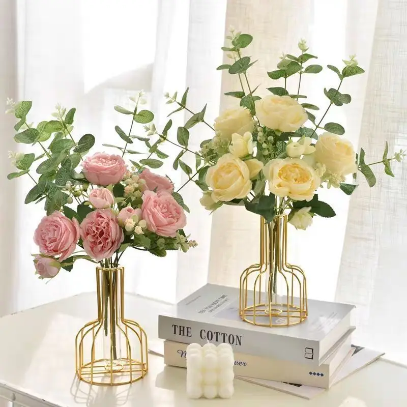 

Lifelike Silk Peony and Eucalyptus Stems, High-End Artificial Flowers – Everlasting Faux Plant, Chic Home Decor Gift Idea