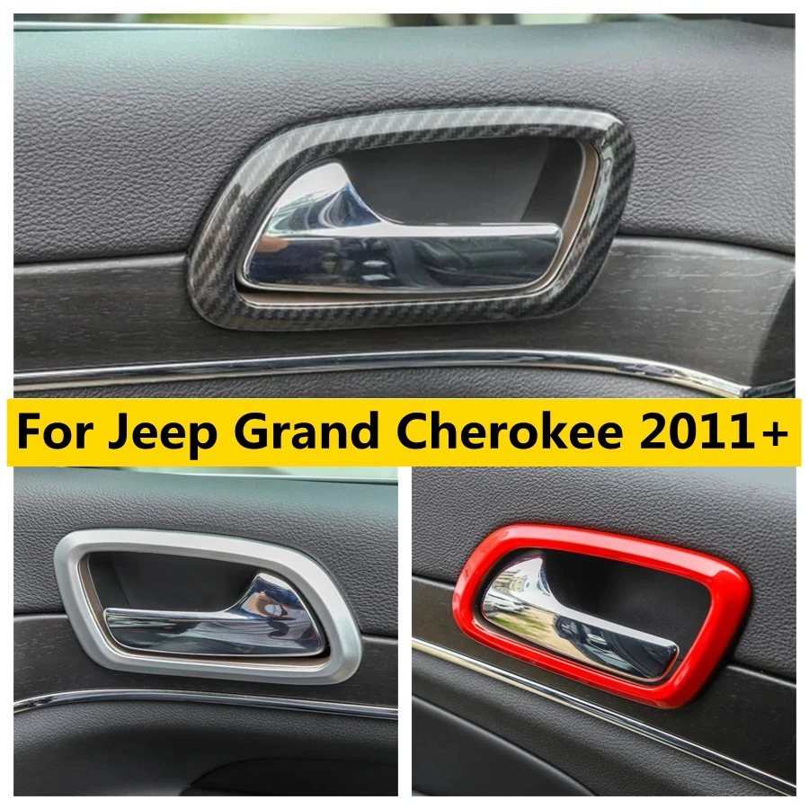 

Inner Car Door Handle Bowl Decoration Frame Cover Trim Car Accessories Fit For Jeep Grand Cherokee 2011 - 2019