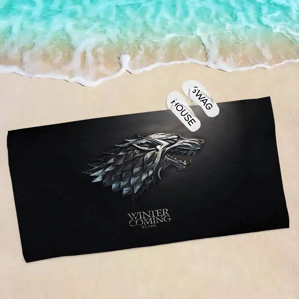 Popular TV Series G-Game Of T-Thrones Beach Towel Colorful Bath Towels For Girl Microfiber Custom Sand Free Beach Spa Gym Pool