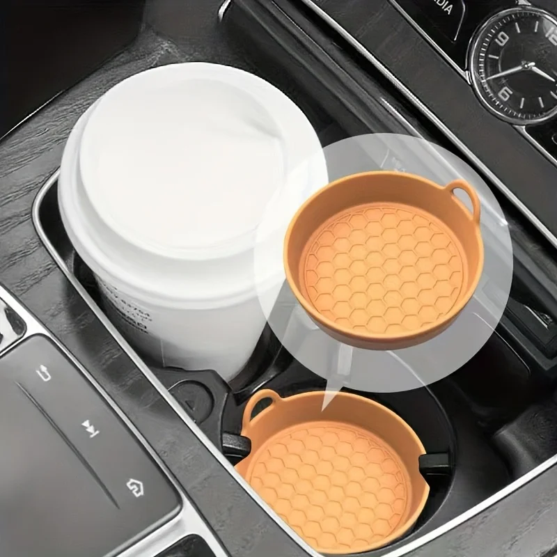

Car Coaster Non-Slip Silicone Mat For Car Water Cup Auto Interior Anti-Slip Cup Pad Drink Holder Mat Decoration Accessories