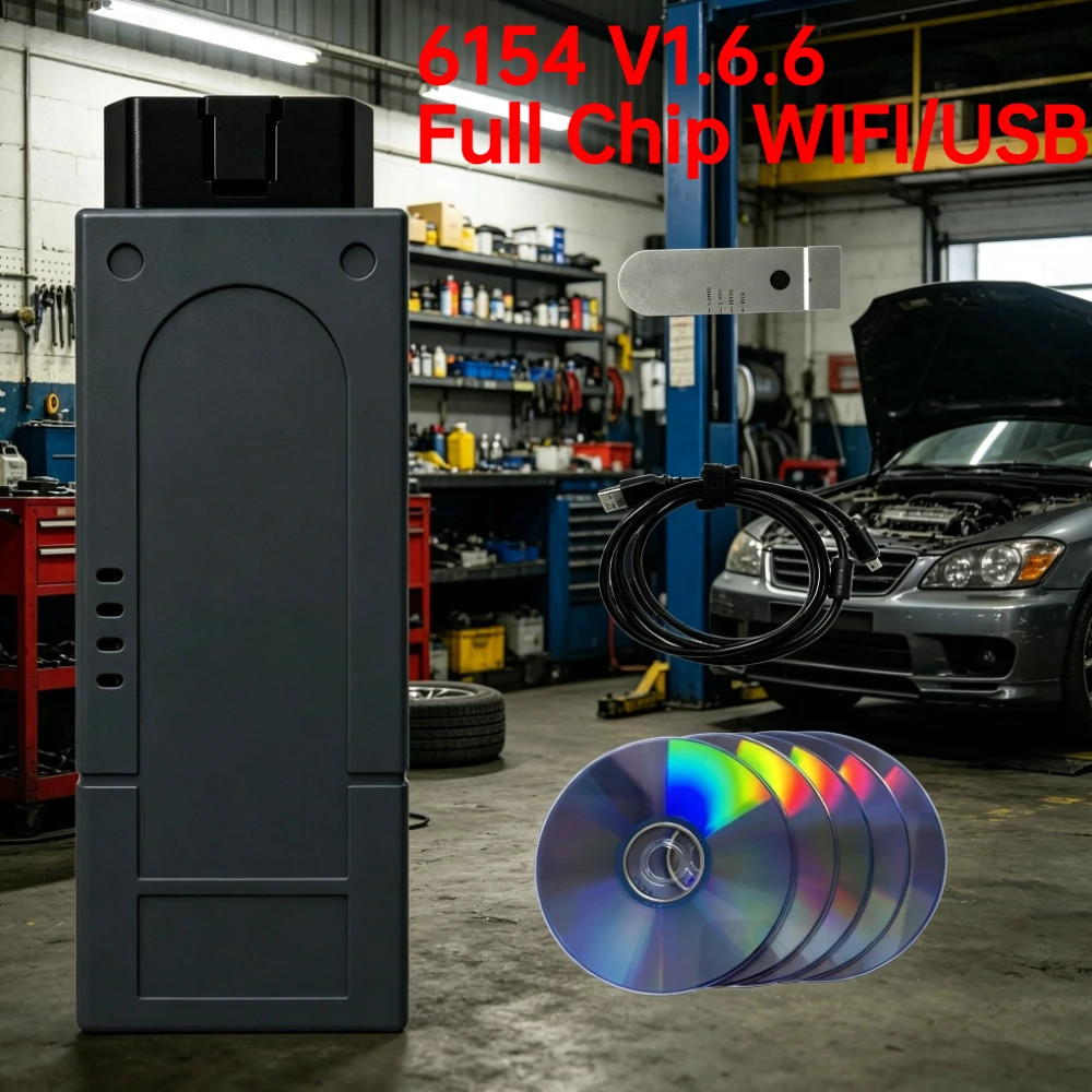 Herramienta de Programación y Lector de Códigos OBD2 WIFI con Chip Completo 6154 V1.6.6 para Diagnóstico de Automóviles, Compatible con VAS6154 para PORSCHE/VAG, Compatible con GEKO