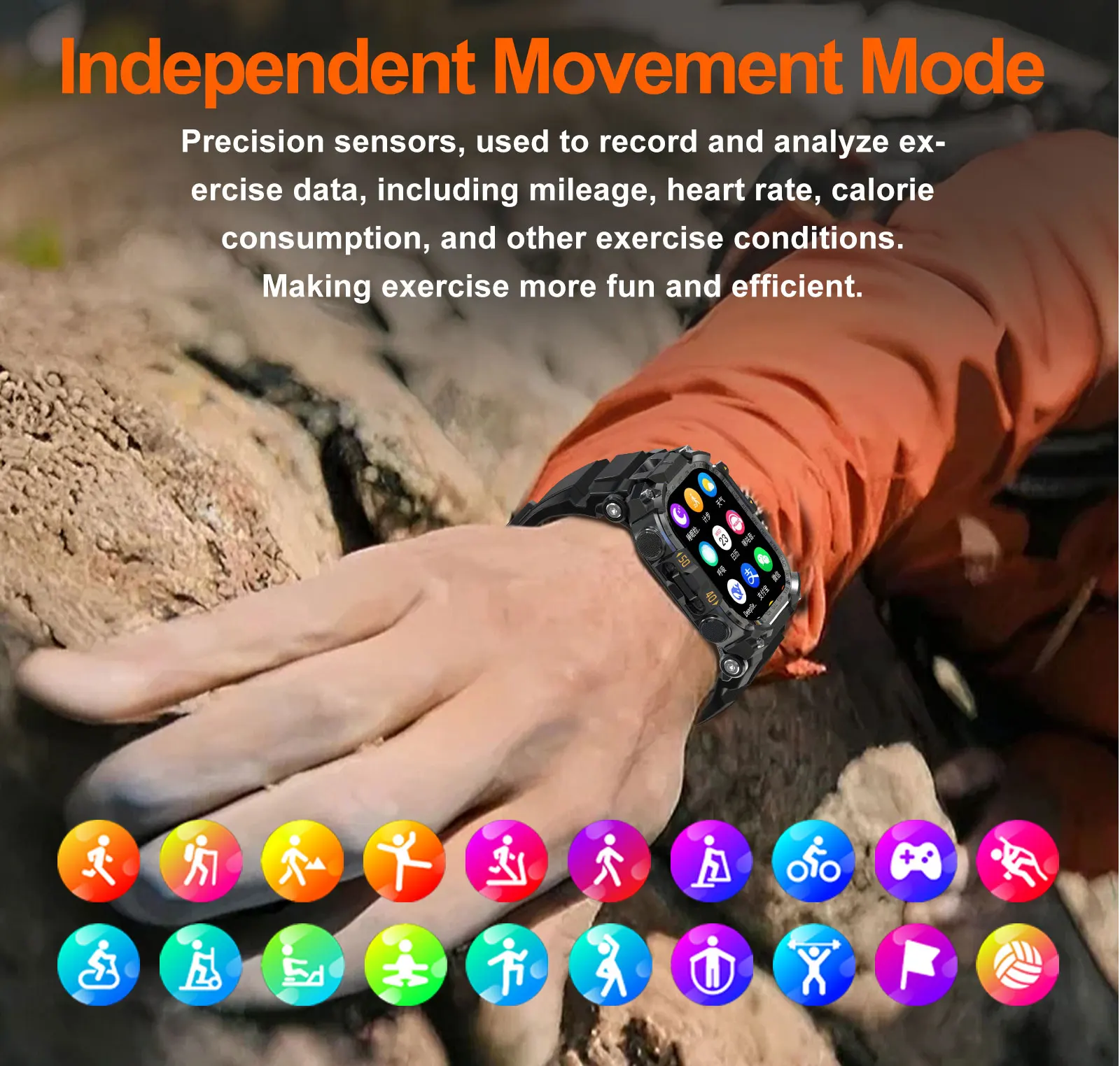 LOKMAT 4G SIM Card Orologio Android Telefono APPLLP 7 MAX 2.06 Quadrato Grande Schermo Wifi Smartwatch Doppia Fotocamera Torcia Elettrica Orologio da Gioco