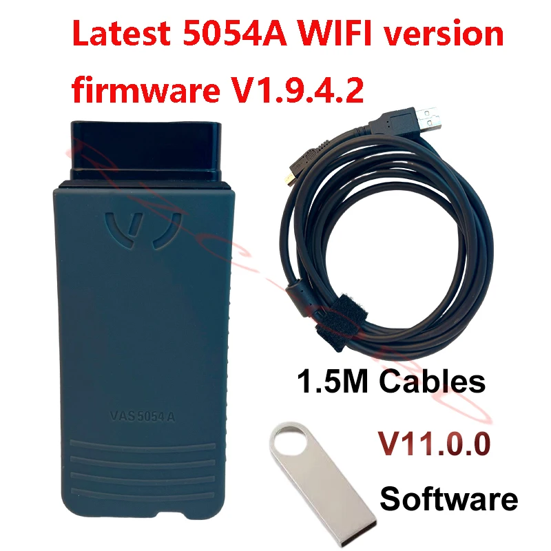 Outils de diagnostic de voiture VAG, interface de pigments du système complet, dernier EAU, V1.9.éclairé, Wi-Fi, 6154A, V1.6.6, nouveau