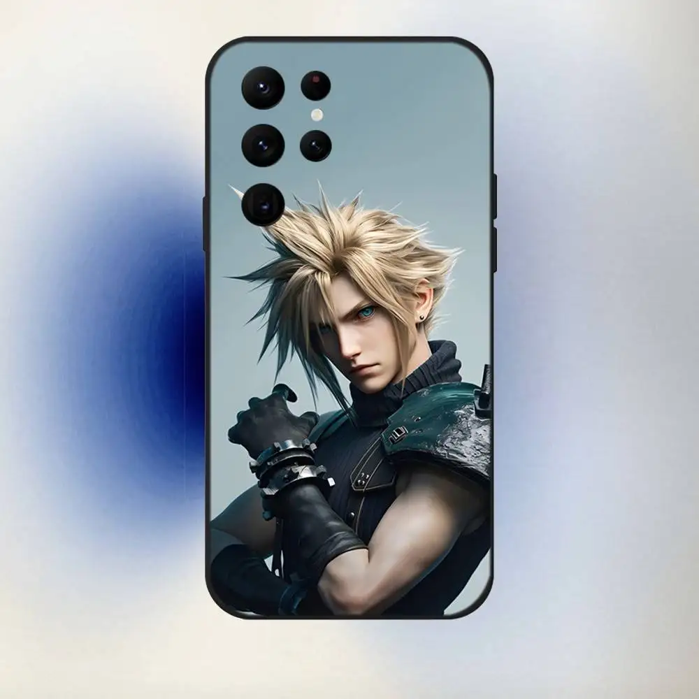 F-Final F-Fantasy VII Cloud Phone Case For Samsung S10,S21,FE,S21 ,S26,S25,S24,S23,Ultra,S9,S22,Plus Black Shockproof TPU