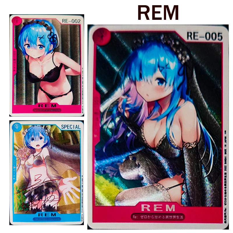 

Rem Card DIY Lingerie Temptation 9Pcs Life In A Different World From Zero Boy Anime Card Collectible Toys Holiday Gifts