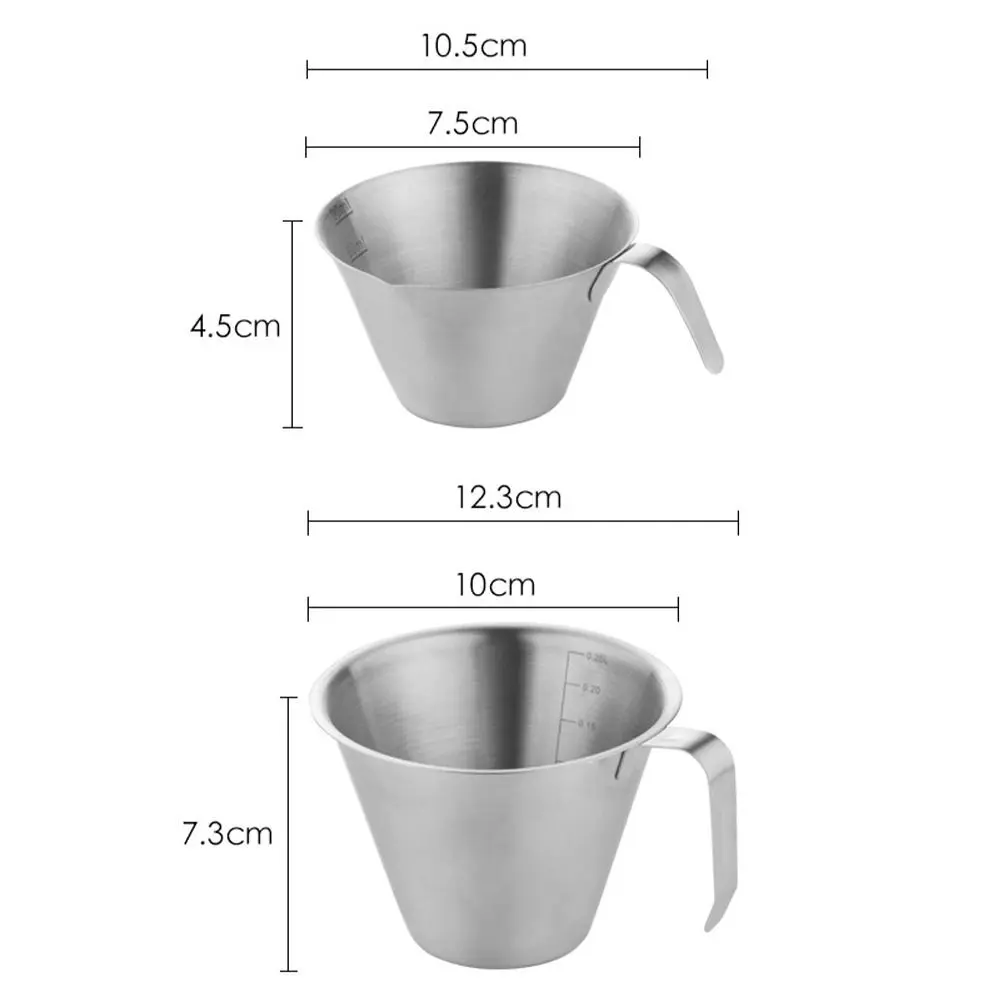 Spout Measuring Cup Espresso Ergonomic Handle Scale Ounce Cup Stainless Steel Frothing Pitcher Cup Coffee