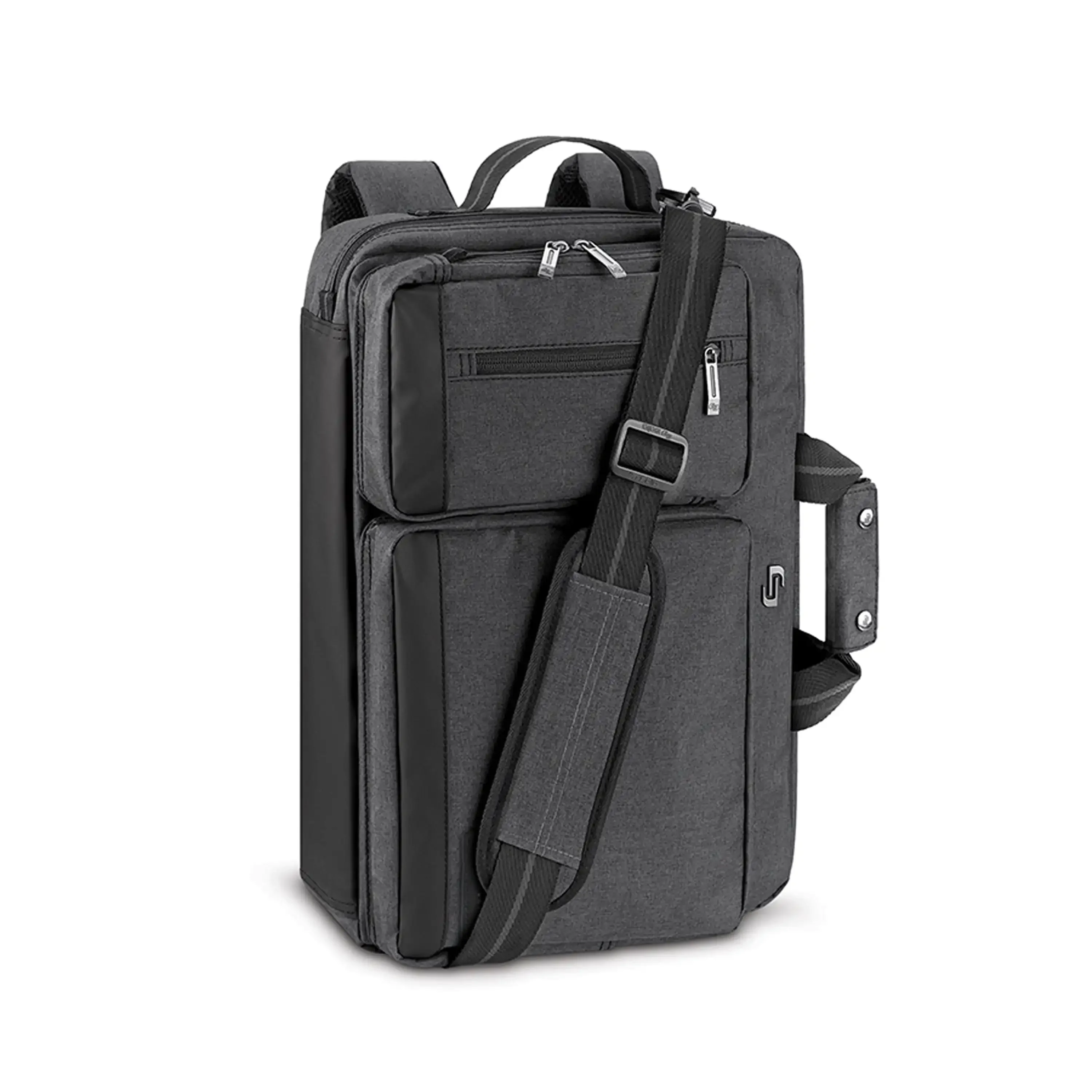 Duane Hybrid Briefcase Backpack, Gray, Laptop Tote
