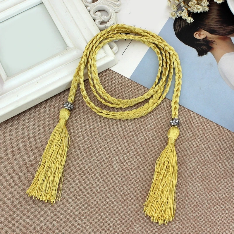 

Waist Rope Women Knot Waist Rope Braided Waist Belt Accessory for Dress Shirt