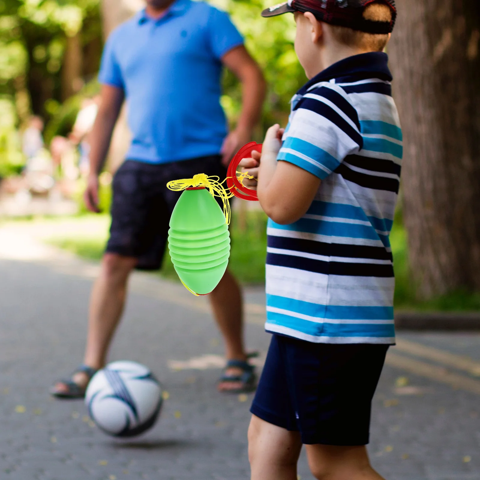 Brinquedos de futebol elásticos puxando bolas fora caleidoscópio criança rally deslizante