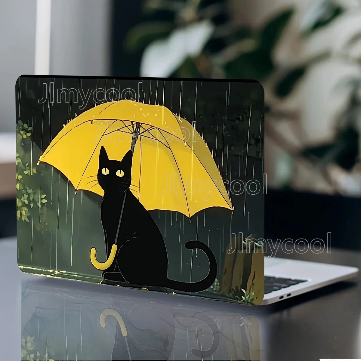 

2pcs Cute Black Cat Rain Vinyl Sticker Waterproof and Scratch Resistant. Easy To Apply and Remove Perfect for Laptops Cars