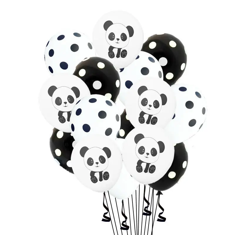 30pcs Best Selling 12-inch Panda Cartoon Printed Latex Balloon Wedding Party Birthday Decorative Balloon