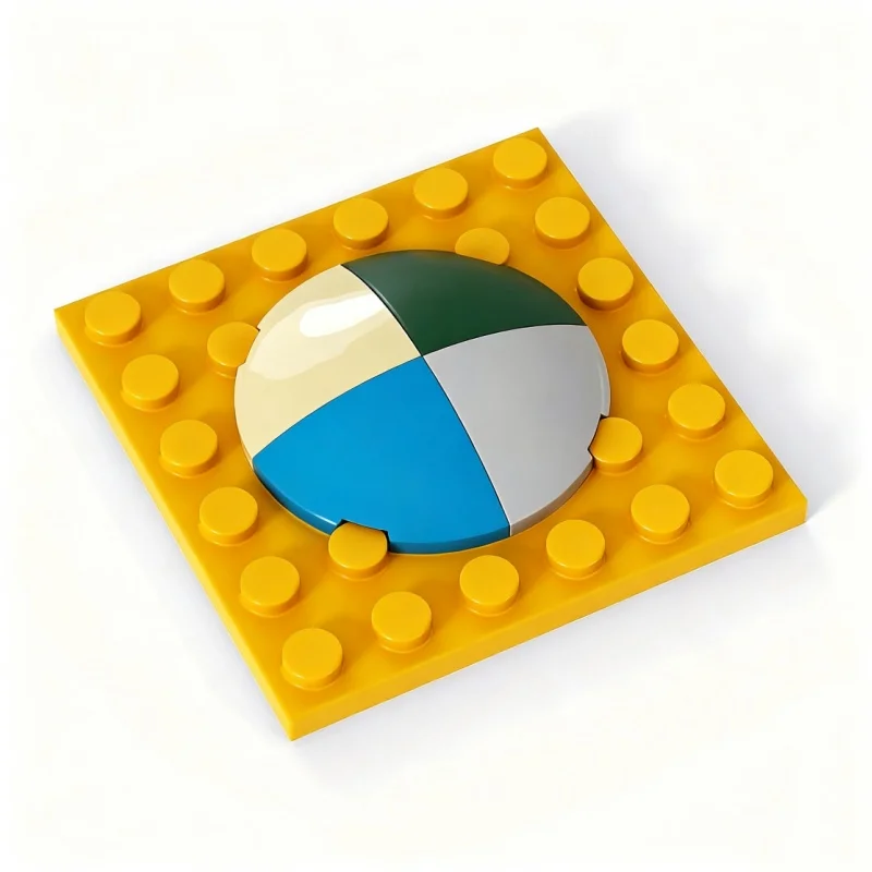 Immagine 7: 20PCS 1/4 CIRCOLO PIATTO PIATTO PIATTO 2X2 Compatibile Con 5852 Piatto Rotondo E Angoli MOC Autobloccanti Mattoni Building Blocks Giocattoli Acce