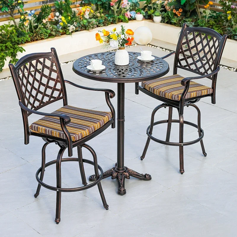 

Pub tables and chairs cross-border balcony three-piece set outdoor leisure bar table and chair combination