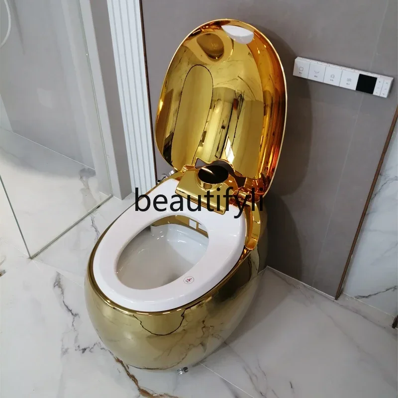 

European-style household integrated golden egg smart toilet, fully automatic no water pressure limit household electric toilet