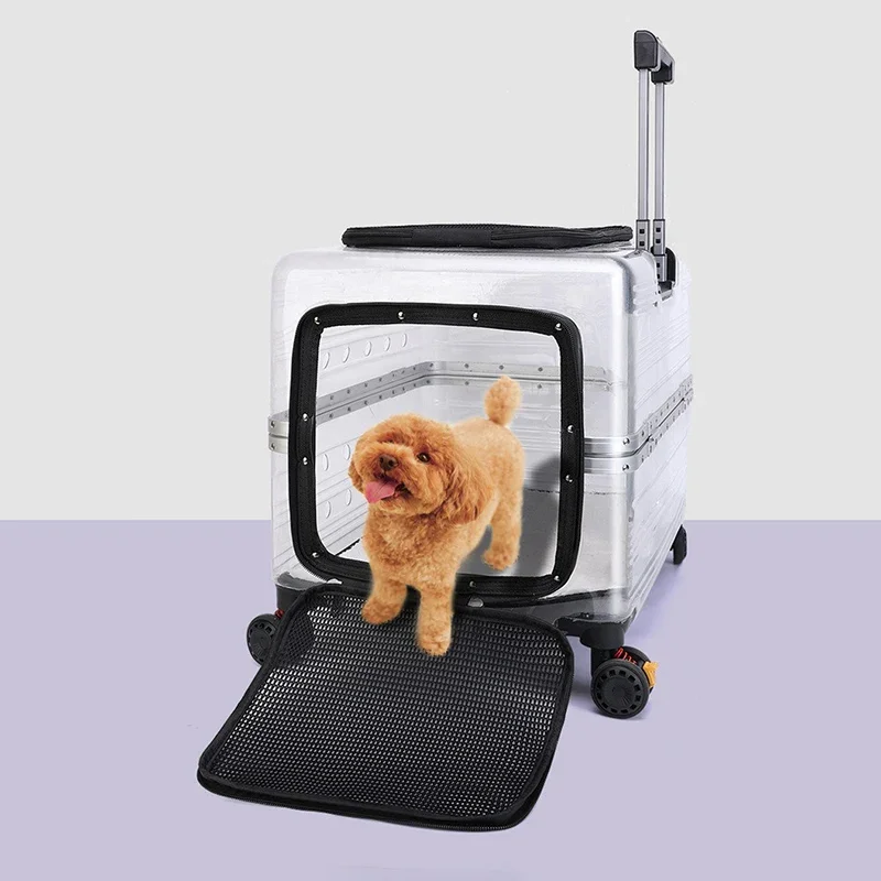 

Dog Bag Transparent Portable Dog Backpack Multi Porous Design Suitcase for Dogs Accommodate 10KG Pet Products