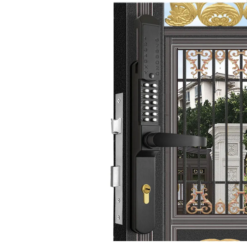 

Exterior Gate Lock Waterproof Combination Code Door Lock Keyless Front Entrance Smart Locks