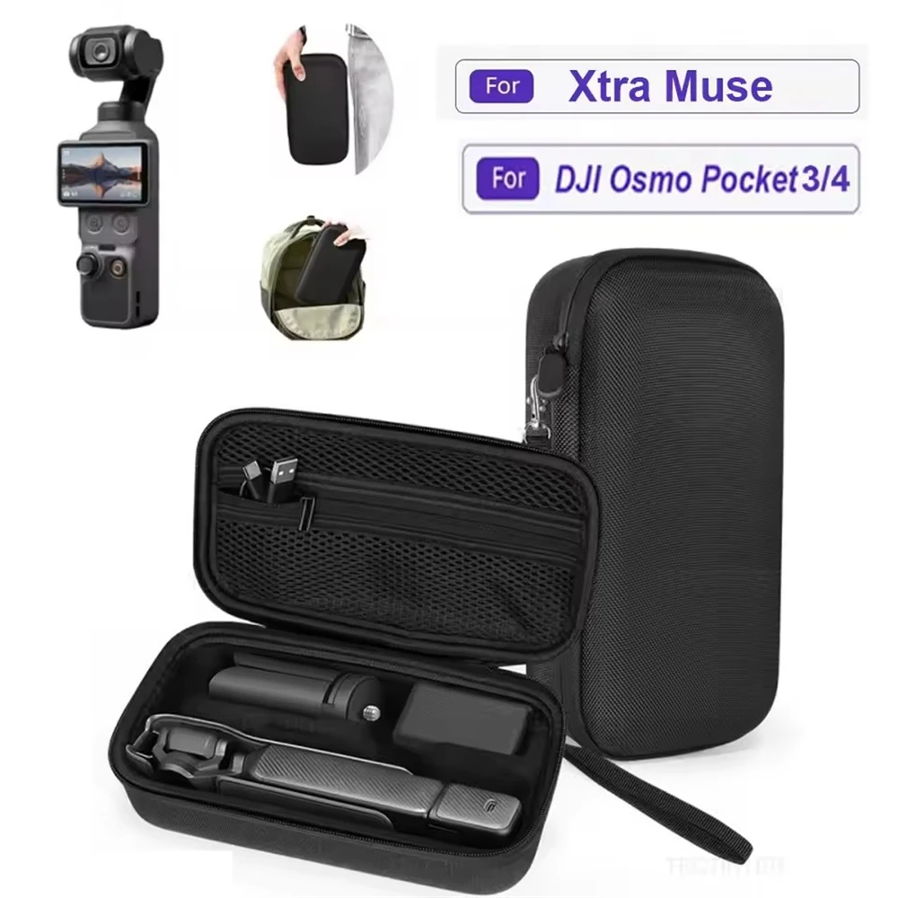 Tragbare Tragetasche für DJI OSMO Pocket 3/4/Xtra Muse Zubehör, Hartschalen-Schutztasche mit Handschlaufe