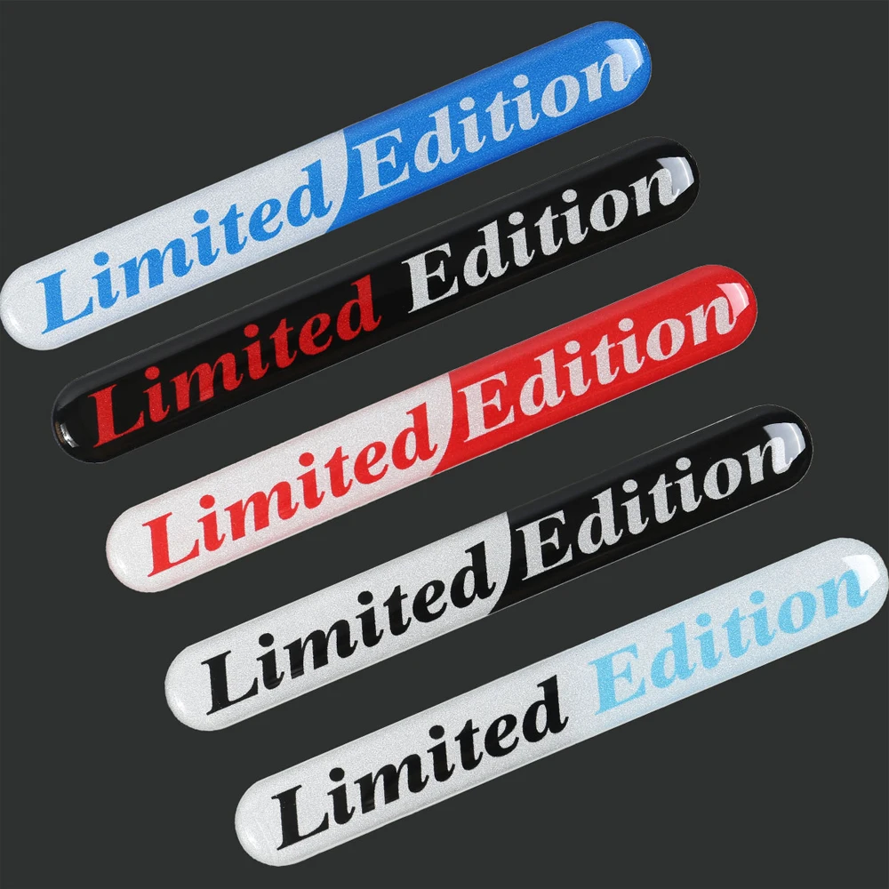 2PCS 3D Epoxy Resin Gel Reflective Motorcycle Stickers Moto Scooter Body Fuel Tank Limited Edition Logo Vinyl Accessories Decals