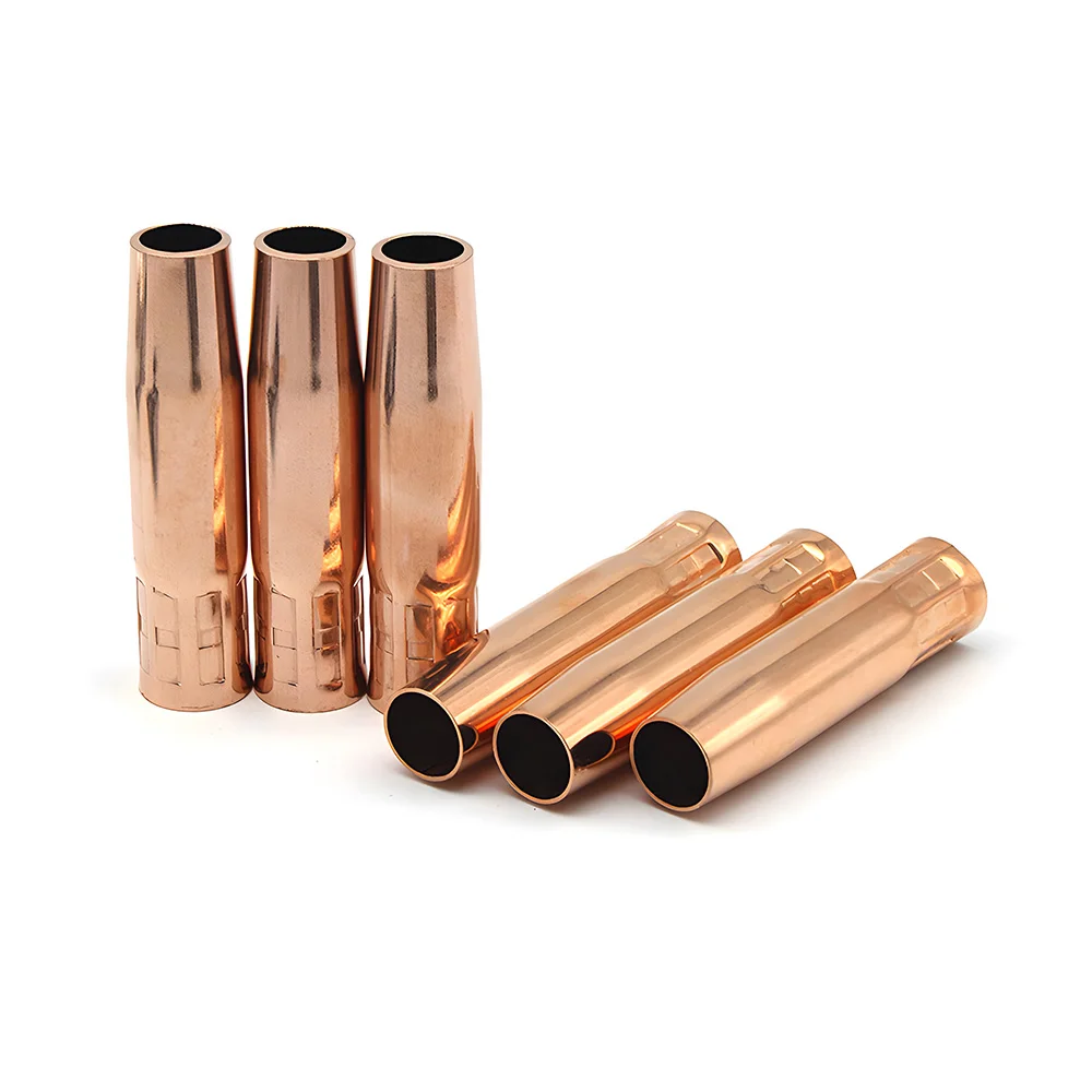 5PCS Panasonic 200A Welding Gun Accessories Red Copper Nozzle Sleeve Shield Cup Tips CO2 MIG MAG Welding Torch Shield Caps