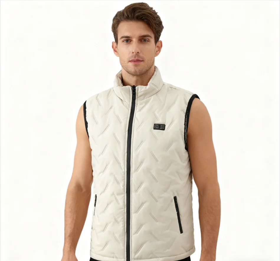 Dual-Control 9-Zone Heating Vest Casual Vest Autumn and Winter Electric Heating Vest Same Style for Men and Women(No Power Bank)