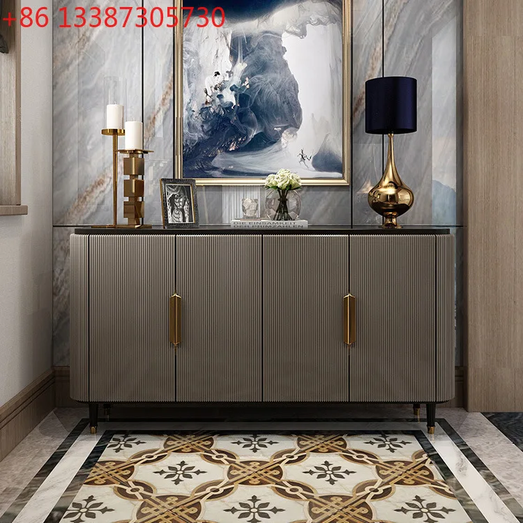 Gabinete de porche de madera maciza de lujo, ligero americano, moderno, sencillo, para vestíbulo, decoración del hogar