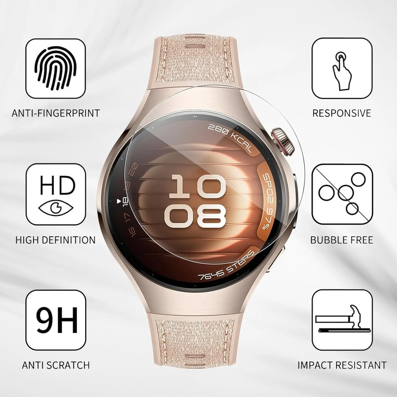 3Pcs Hydrogel Protective Film For HUAWEI Watch5 42mm Anti-Scratch Clear Screen Protector Film For HUAWEI Watch5 46mm Accessories