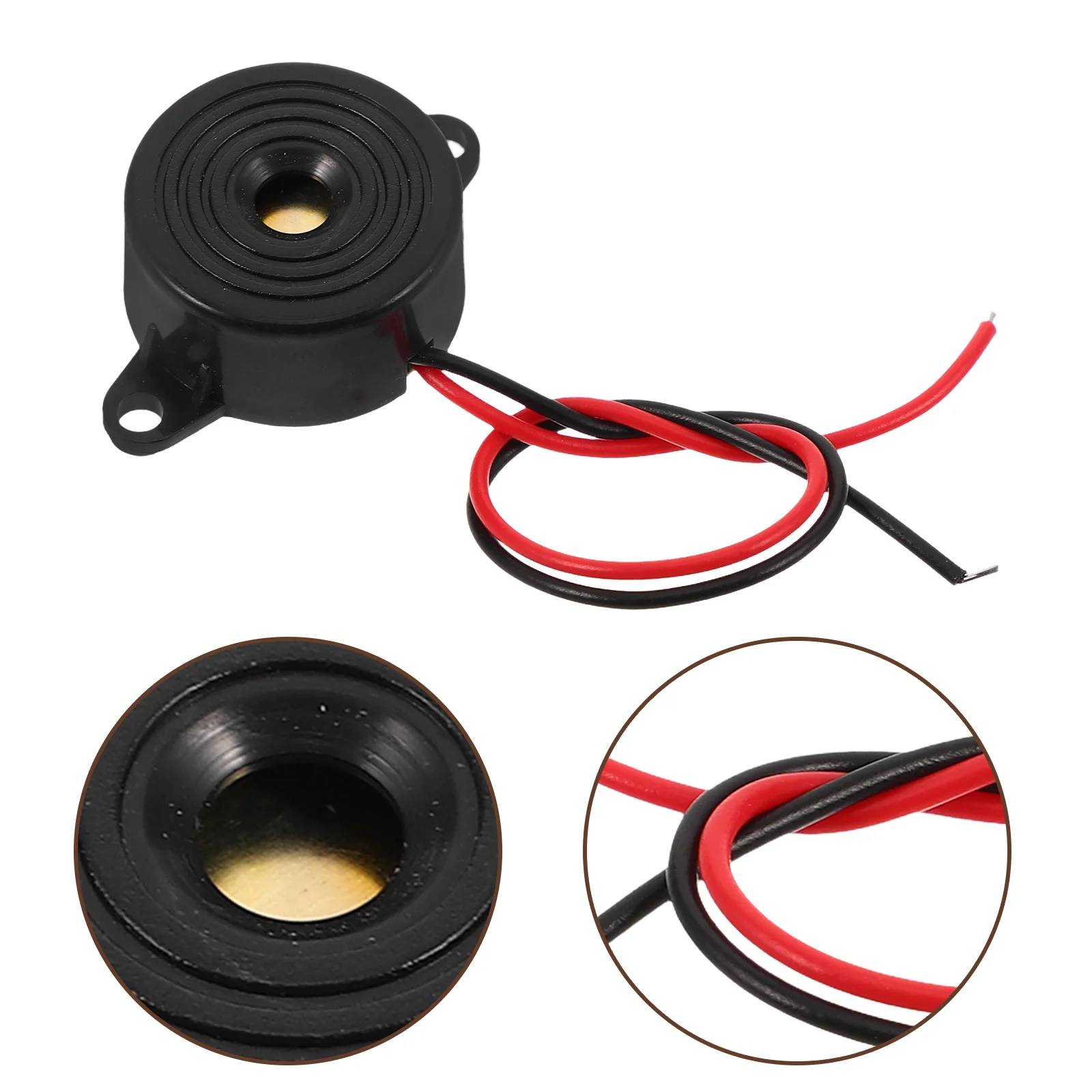 2pcs Active Piezoelectric Buzzer -24V High Decibels Continuous Sound Electronic Alarm Device Outdoor Warning Buzzer for Safe