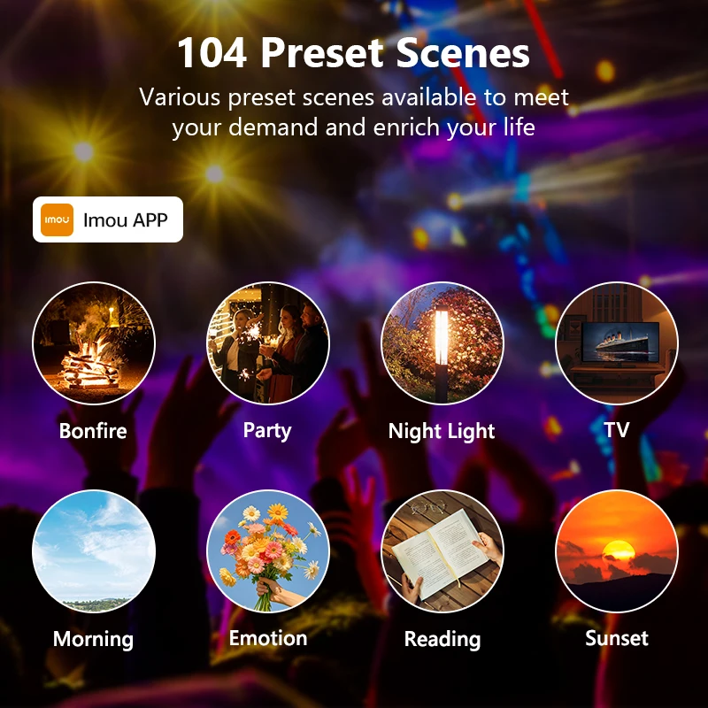 IMOU Tuya Matter WiFi Lampadina intelligente Dimmerabile Luce a Led 16 milioni di colori RGB E27 Lampada a candela Controllo vocale Alexa Google Home