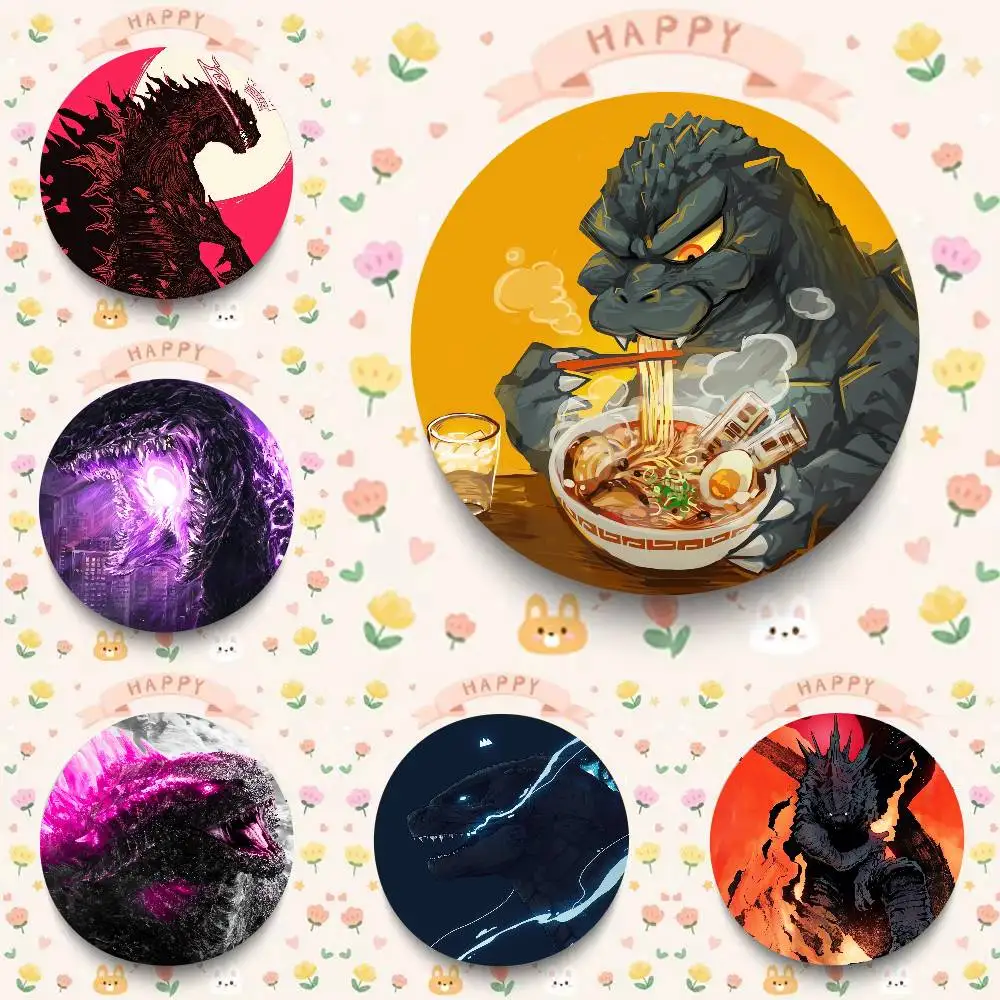 Anime Godzilla Anime Manga Pins Cartoon Badge Backpack Clothes Collar Lapel Pin Jewelry Accessories