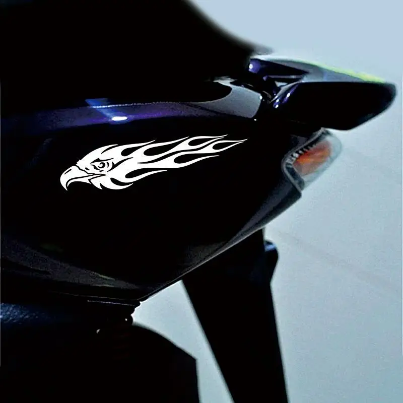 Eagle Decals For Vehicles 2Pcs Vehicle Stickers Motorbike Sticker Flame Eagle Sticker Vehicle Sticker Automotive Decals For