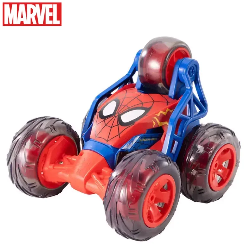 Marvel Spider-Man Iron Man anime figure creative cool and handsome remote control stunt car roll car children's off-road toy car