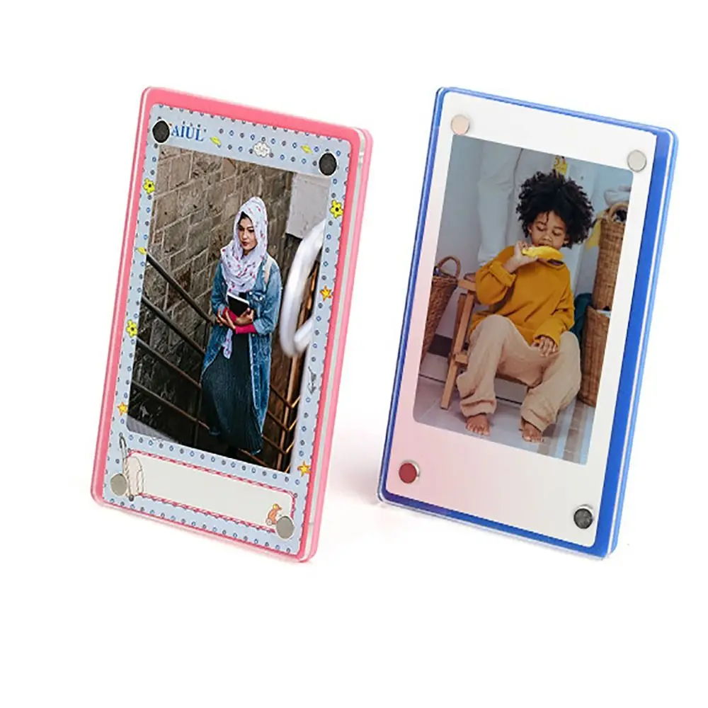 Photo Acrylic Frame ZINK Minimalist Creative Refrigerator With Magnetic Frame Universal to 3-Inch Fujifilm Mini Film Photo Frame