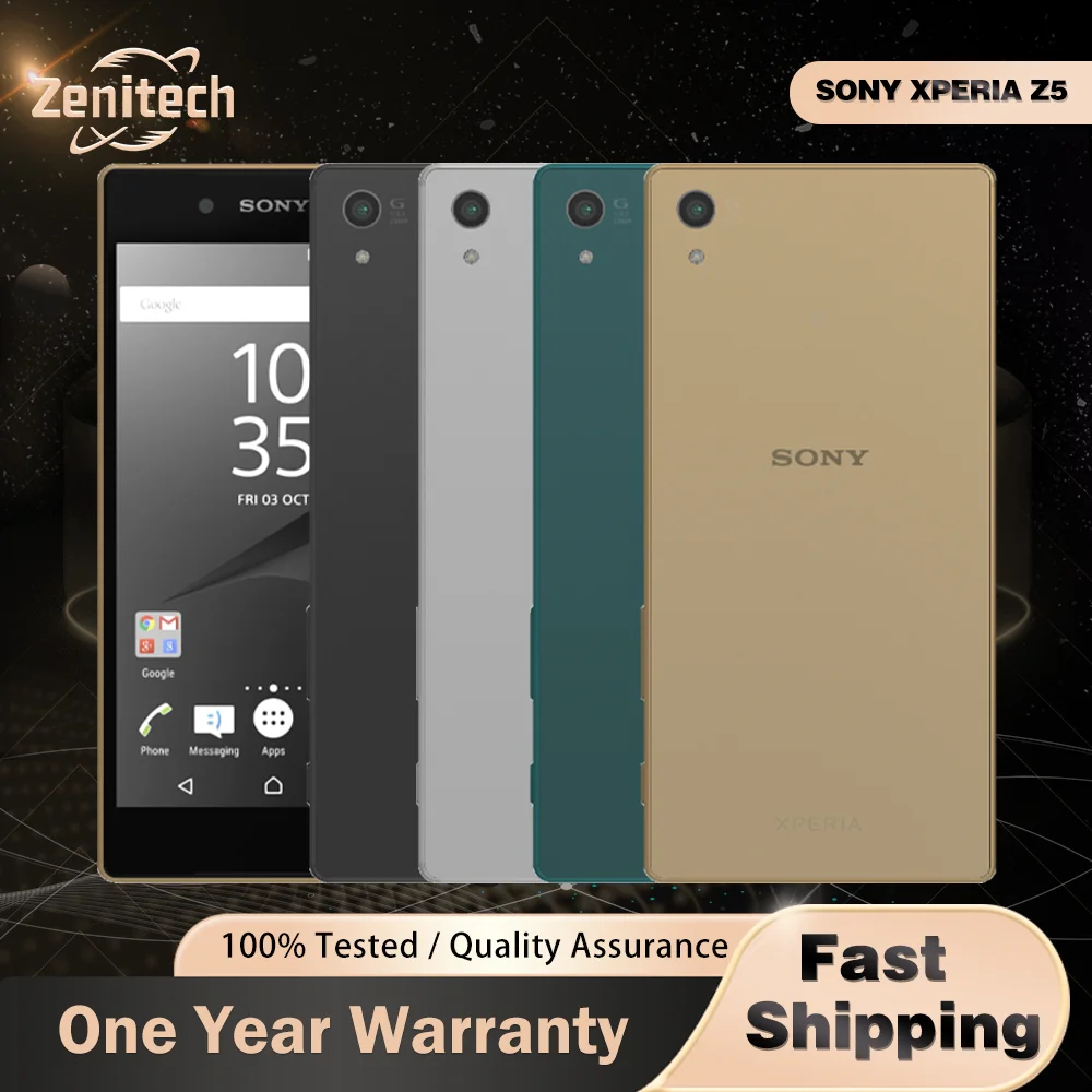 Teléfono Móvil Original Sony Xperia Z5 E6653 de 5.2 Pulgadas, Cámara de 23MP, RAM de 3GB, ROM de 32GB, GSM, WCDMA, 4G LTE, Android, Octa Core